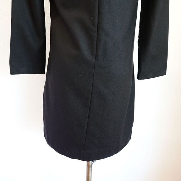 J.Crew Jules Black Wool Dress with Front Pockets Size 0 - Picture 14 of 16